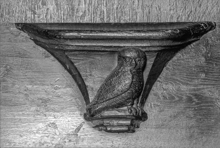 Stalles sud, n° 2, miséricorde. © Yves Sancey / Région Bourgogne-Franche-Comté, Inventaire du patrimoine - 1975