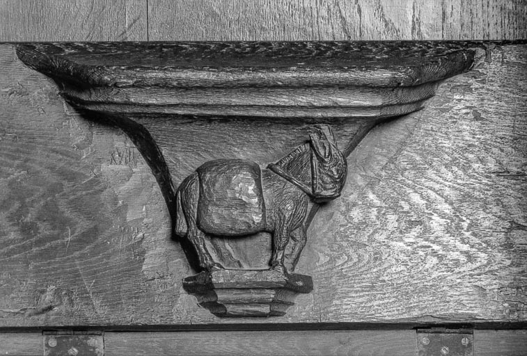 Stalles sud, n° 3, miséricorde. © Yves Sancey / Région Bourgogne-Franche-Comté, Inventaire du patrimoine - 1975