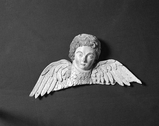 Tête d'angelot. © Yves Sancey / Région Bourgogne-Franche-Comté, Inventaire du patrimoine - 1975