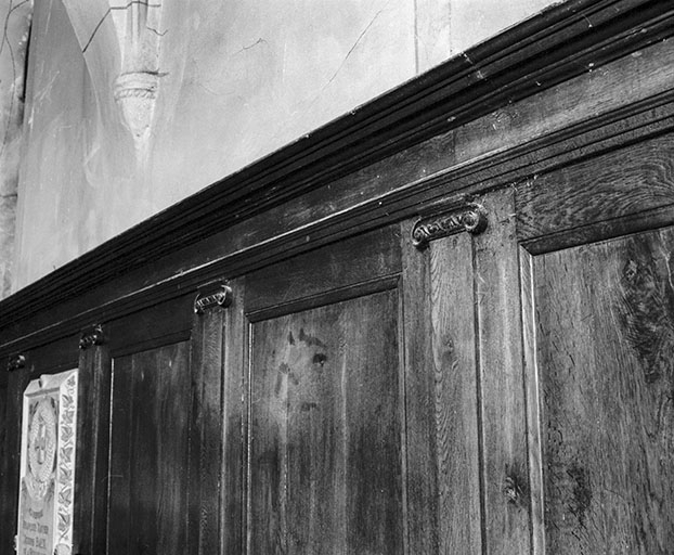 Collatéraux : lambris de revêtement. © Dominique Humbert / Région Bourgogne-Franche-Comté, Inventaire du patrimoine - 1976