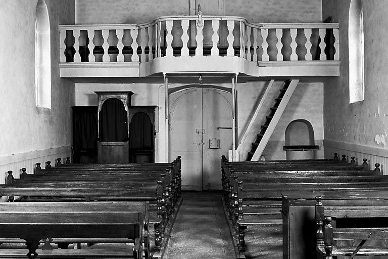 La nef vue depuis le choeur. © Yves Sancey / Région Bourgogne-Franche-Comté, Inventaire du patrimoine - 1976