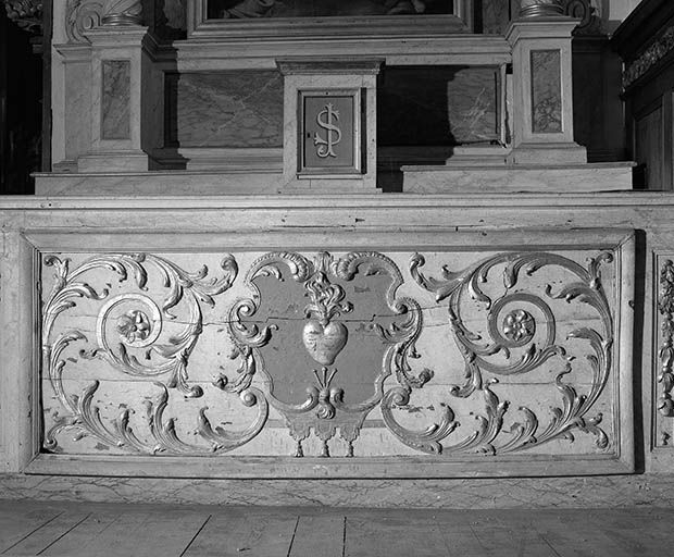 Vue de l'autel du Sacré Coeur. © Yves Sancey / Région Bourgogne-Franche-Comté, Inventaire du patrimoine - 1976