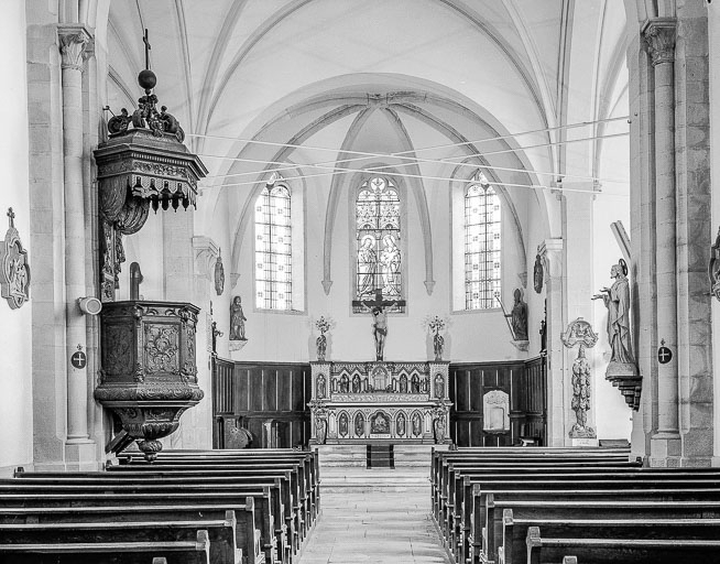 Vue du choeur. © Yves Sancey / Région Bourgogne-Franche-Comté, Inventaire du patrimoine - 1976