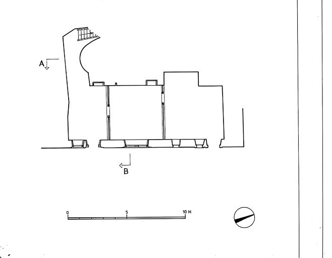 Plan de la cave. © Yves Sancey / Région Bourgogne-Franche-Comté, Inventaire du patrimoine - 1977 Plan de la cave. © Yves Sancey / Région Bourgogne-Franche-Comté, Inventaire du patrimoine - 1977