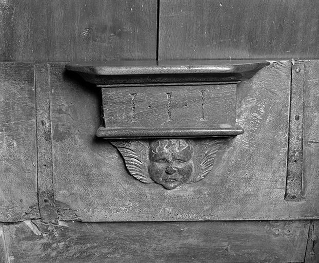 Détail : miséricorde côté sud n° 1. © Yves Sancey / Région Bourgogne-Franche-Comté, Inventaire du patrimoine - 1979