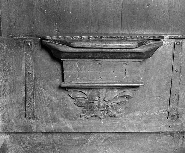 Détail : miséricorde côté sud n° 2. © Yves Sancey / Région Bourgogne-Franche-Comté, Inventaire du patrimoine - 1979