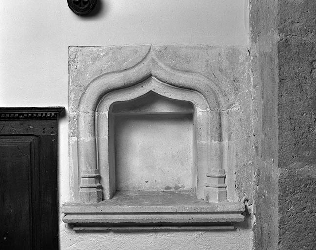 Intérieur : niche du collatéral droit. © Yves Sancey / Région Bourgogne-Franche-Comté, Inventaire du patrimoine - 1979