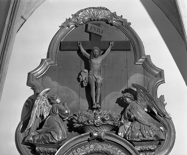 Détail : scène du Calvaire. © Yves Sancey / Région Bourgogne-Franche-Comté, Inventaire du patrimoine - 1979