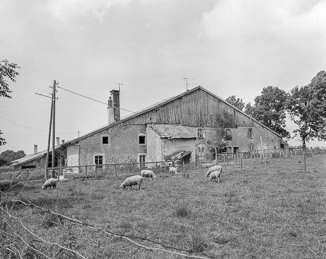 Pignon d'habitation et goutterot. © Dominique Dominguez / Région Bourgogne-Franche-Comté, Inventaire du patrimoine - 1979