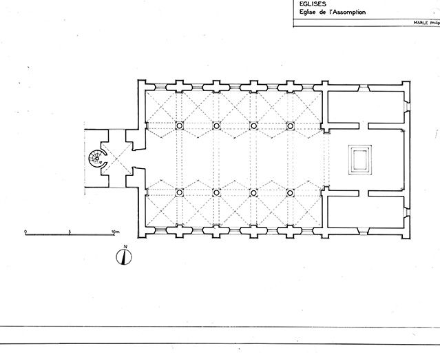 Plan au sol. © Yves Sancey / Région Bourgogne-Franche-Comté, Inventaire du patrimoine - 1980