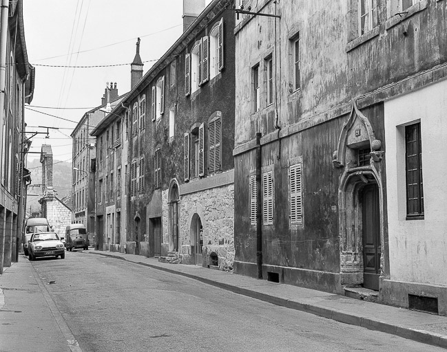 Façades sur rue. © Yves Sancey / Région Bourgogne-Franche-Comté, Inventaire du patrimoine - 1980