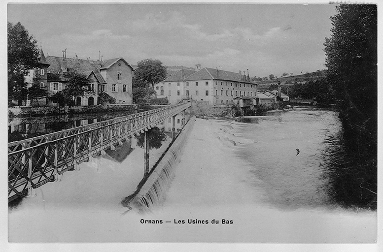 Ornans - Les Usines du Bas, 1er quart 20e siècle. © D.  Dominguez (reproduction) / Région Bourgogne-Franche-Comté, Inventaire du patrimoine - 1980