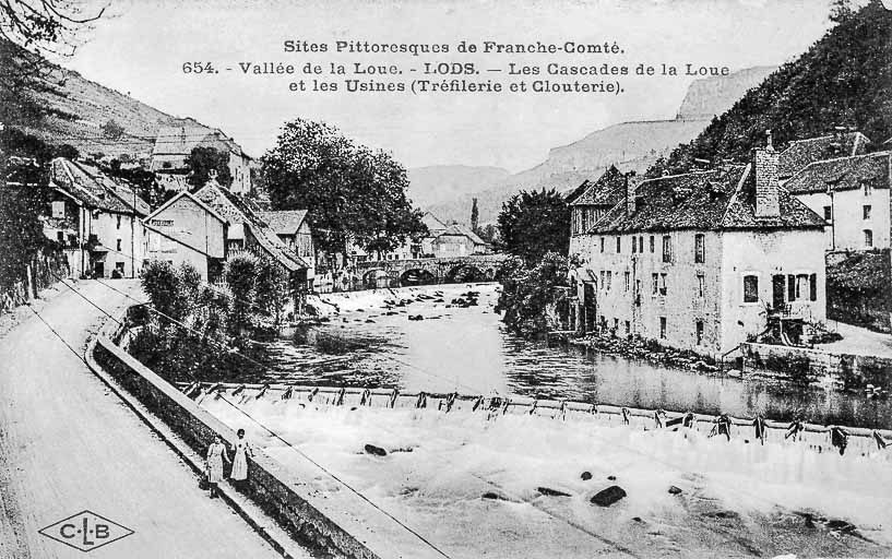 Vallée de la Loue - Lods - Les Cascades de la Loue et les Usines (Tréfilerie et Clouterie), limite 19e siècle 20e siècle. © D.  Dominguez (reproduction) / Région Bourgogne-Franche-Comté, Inventaire du patrimoine - 1980 Vallée de la Loue - Lods - Les Cascades de la Loue et les Usines (Tréfilerie et Clouterie), limite 19e siècle 20e siècle. © D.  Dominguez (reproduction) / Région Bourgogne-Franche-Comté, Inventaire du patrimoine - 1980