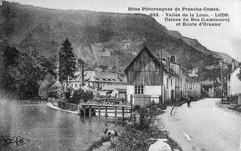 Vallée de la Loue. Lods. Usines du Bas (Laminoirs), 1ère moitié 20e siècle. © D.  Dominguez (reproduction) / Région Bourgogne-Franche-Comté, Inventaire du patrimoine - 1980 Vallée de la Loue. Lods. Usines du Bas (Laminoirs), 1ère moitié 20e siècle. © D.  Dominguez (reproduction) / Région Bourgogne-Franche-Comté, Inventaire du patrimoine - 1980