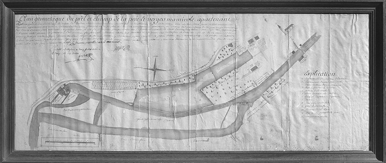 Plan géométrique [...], 1760. © Yves Sancey / Région Bourgogne-Franche-Comté, Inventaire du patrimoine - 1980