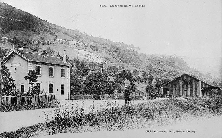 La Gare de Vuillafans, 1905. © Dominique  Dominguez (reproduction) / Région Bourgogne-Franche-Comté, Inventaire du patrimoine - 1981