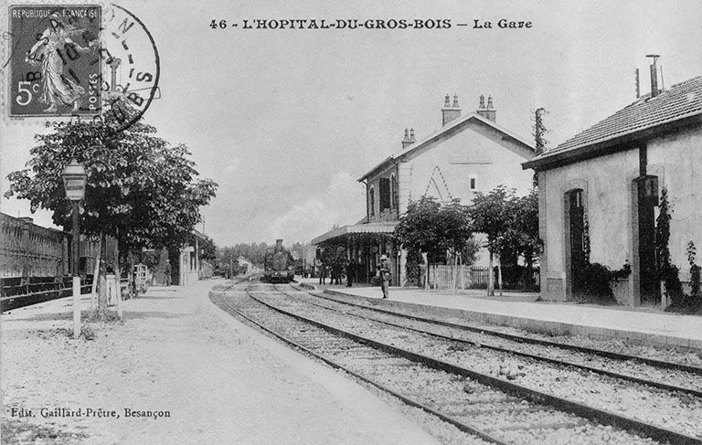 L'Hôpital-du-Grosbois - La Gare, 1913. © Dominique  Dominguez (reproduction) / Région Bourgogne-Franche-Comté, Inventaire du patrimoine - 1981