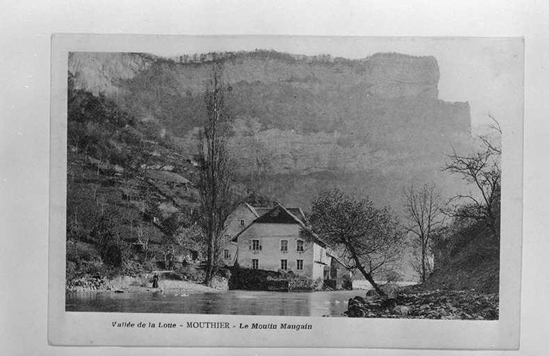 Vallée de la Loue. - MOUTHIER. - Le Moulin Maugain © Dominique Dominguez / Région Bourgogne-Franche-Comté, Inventaire du patrimoine - 1981