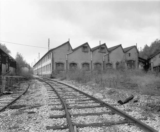 Atelier des pompes depuis l'ouest en 1981. © Yves Sancey / Région Bourgogne-Franche-Comté, Inventaire du patrimoine - 1981
