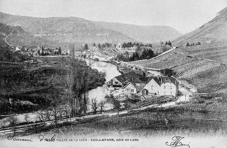 589. VALLEE DE LA LOUE - VUILLAFANS, côté de Lods. © Dominique Dominguez / Région Bourgogne-Franche-Comté, Inventaire du patrimoine - 1981 589. VALLEE DE LA LOUE - VUILLAFANS, côté de Lods. © Dominique Dominguez / Région Bourgogne-Franche-Comté, Inventaire du patrimoine - 1981