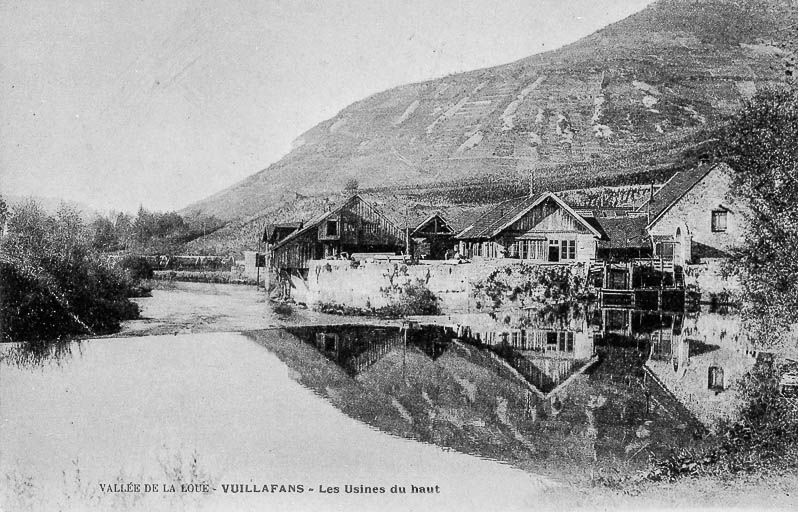 VALLEE DE LA LOUE - VUILLAFANS - Les usines du haut. © Dominique Dominguez / Région Bourgogne-Franche-Comté, Inventaire du patrimoine - 1981 VALLEE DE LA LOUE - VUILLAFANS - Les usines du haut. © Dominique Dominguez / Région Bourgogne-Franche-Comté, Inventaire du patrimoine - 1981