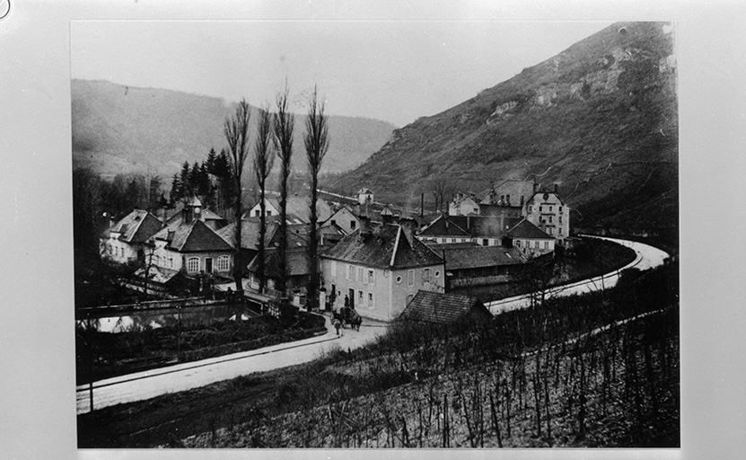 Vue générale, avant l'incendie de 1903. © D.  Dominguez (reproduction) / Région Bourgogne-Franche-Comté, Inventaire du patrimoine - 1982 Vue générale, avant l'incendie de 1903. © D.  Dominguez (reproduction) / Région Bourgogne-Franche-Comté, Inventaire du patrimoine - 1982