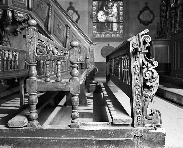 Vue d'un banc. © Yves Sancey / Région Bourgogne-Franche-Comté, Inventaire du patrimoine - 1982