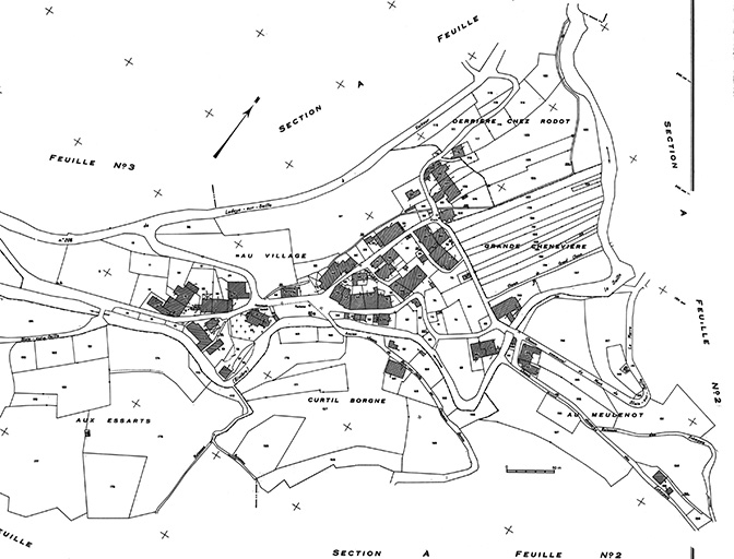 Cadastre : 1964, section AB. © Yves Sancey / Région Bourgogne-Franche-Comté, Inventaire du patrimoine - 1982