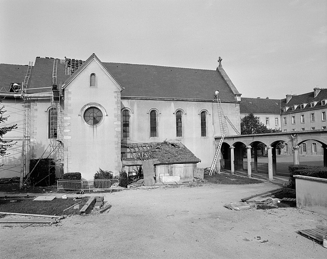 Façade antérieure de la chapelle. © Yves Sancey / Région Bourgogne-Franche-Comté, Inventaire du patrimoine, 1983 - 1983