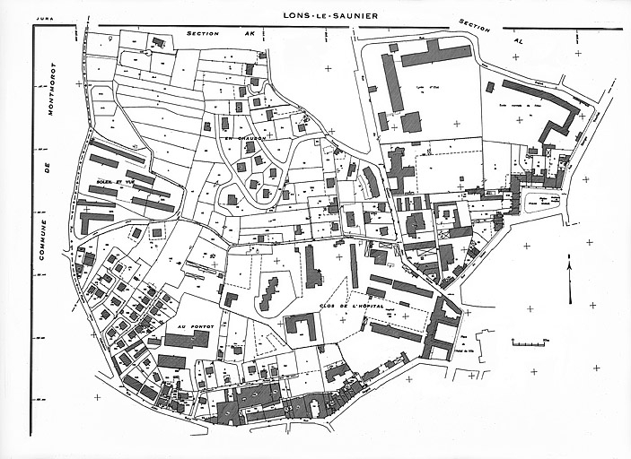 Plan de référence. Cadastre 1973, section AI. © Yves Sancey / Région Bourgogne-Franche-Comté, Inventaire du patrimoine - 1983