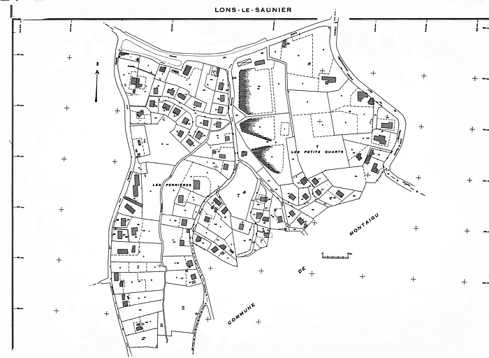 Plan de référence. Cadastre 1973, section BC. © Yves Sancey / Région Bourgogne-Franche-Comté, Inventaire du patrimoine - 1983