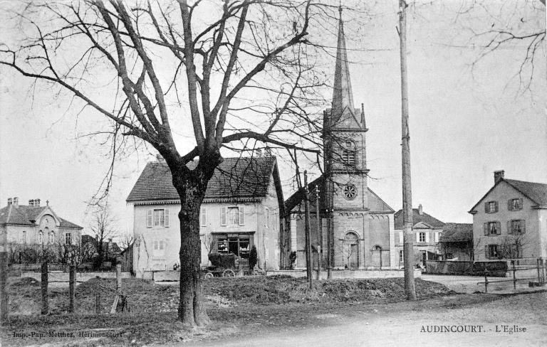 Ancienne église (détruite). © Yves Sancey / Région Bourgogne-Franche-Comté, Inventaire du patrimoine - 1984