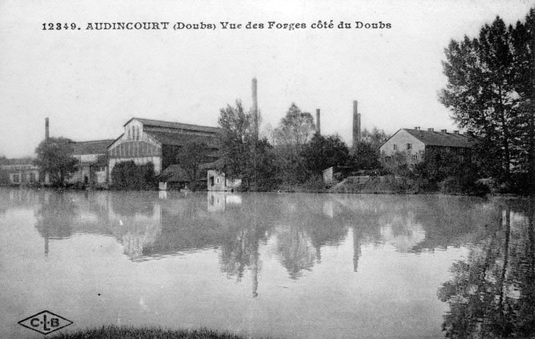Vue des forges, côté du Doubs. © Yves  Sancey (reproduction) / Région Bourgogne-Franche-Comté, Inventaire du patrimoine - 1984