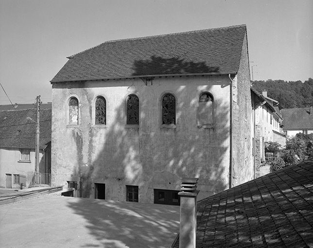 Chapelle : façade latérale droite. © Yves Sancey / Région Bourgogne-Franche-Comté, Inventaire du patrimoine - 1984