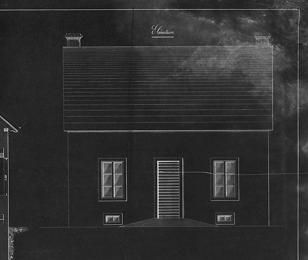 Habitation ouvrière. Cité Chatelot [élévation]. © Yves Sancey / Région Bourgogne-Franche-Comté, Inventaire du patrimoine - 1984