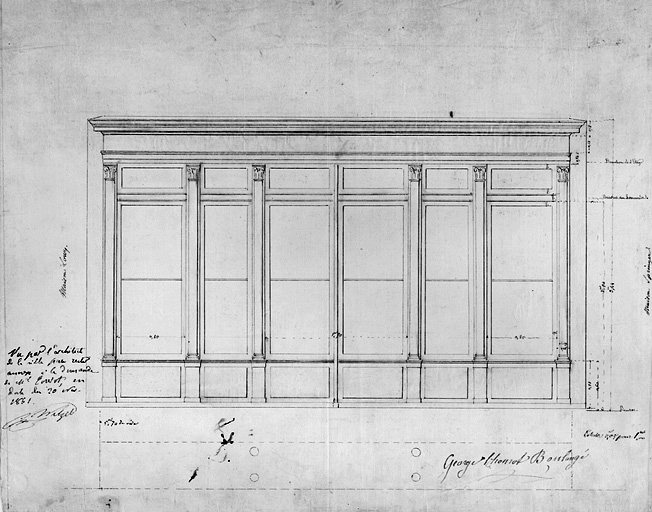 Projet de devanture [... 32, rue des Febvres], 1861. © Jérôme Mongreville / Région Bourgogne-Franche-Comté, Inventaire du patrimoine - 1986