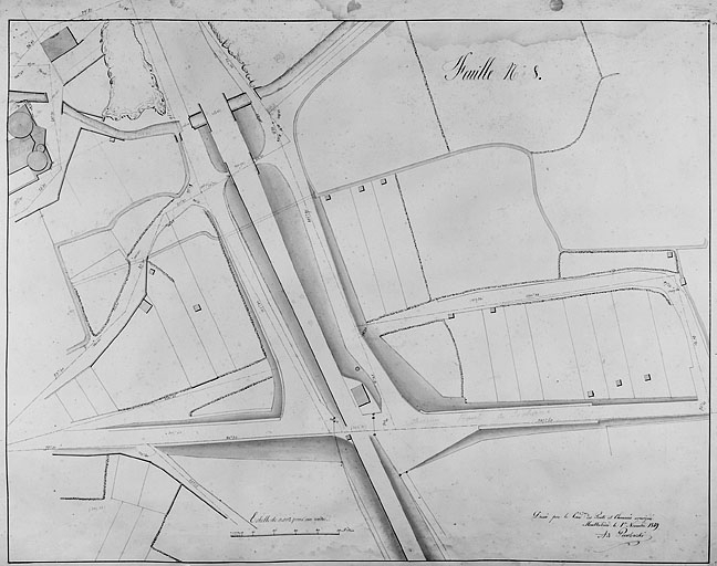 Plan parcellaire de 1859, feuille 8. © Jérôme Mongreville / Région Bourgogne-Franche-Comté, Inventaire du patrimoine - 1986 Plan parcellaire de 1859, feuille 8. © Jérôme Mongreville / Région Bourgogne-Franche-Comté, Inventaire du patrimoine - 1986