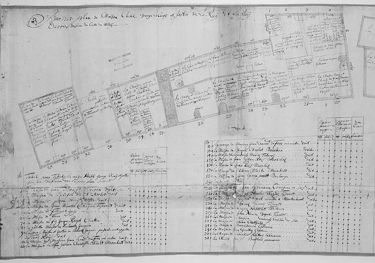 Plan parcellaire de 1715-1718. Feuille 9 (C). © Yves Sancey / Région Bourgogne-Franche-Comté, Inventaire du patrimoine - 1987 Plan parcellaire de 1715-1718. Feuille 9 (C). © Yves Sancey / Région Bourgogne-Franche-Comté, Inventaire du patrimoine - 1987