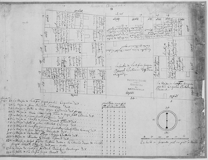 Plan parcellaire de 1715-1718. Feuille 18 (A). © Yves Sancey / Région Bourgogne-Franche-Comté, Inventaire du patrimoine - 1987 Plan parcellaire de 1715-1718. Feuille 18 (A). © Yves Sancey / Région Bourgogne-Franche-Comté, Inventaire du patrimoine - 1987