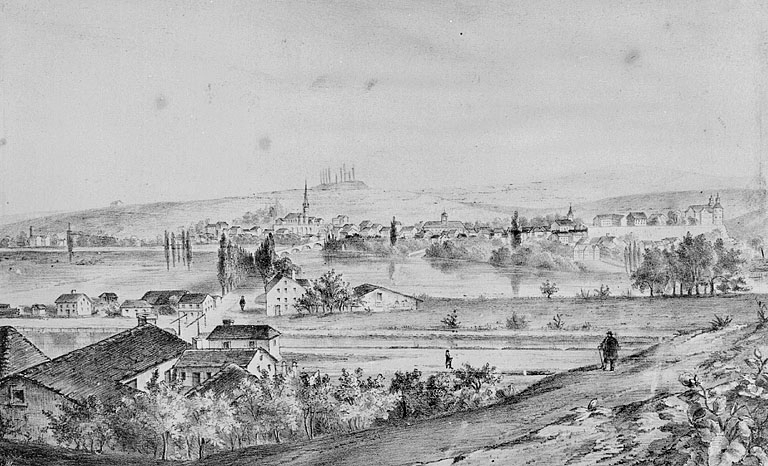 Vue d'ensemble, vers 1860. © Jérôme Mongreville / Région Bourgogne-Franche-Comté, Inventaire du patrimoine - 1987 Vue d'ensemble, vers 1860. © Jérôme Mongreville / Région Bourgogne-Franche-Comté, Inventaire du patrimoine - 1987