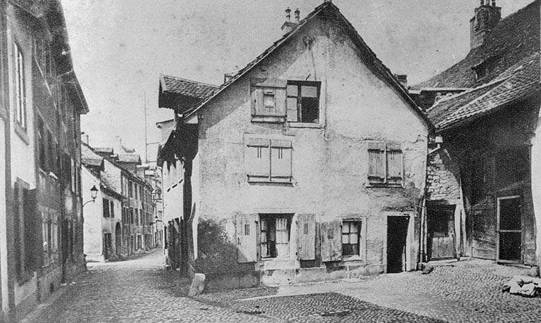 Montbéliard. Impasse du Sagrais [Laquet], début 20e siècle. © Jérôme  Mongreville (reproduction) / Région Bourgogne-Franche-Comté, Inventaire du patrimoine - 1987