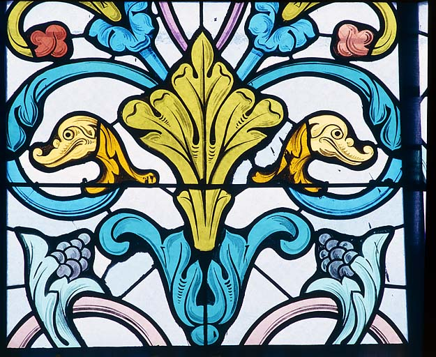 Détail : palmette. © Yves Sancey / Région Bourgogne-Franche-Comté, Inventaire du patrimoine - 1987