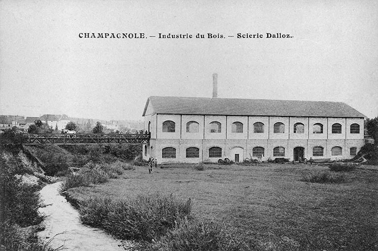 Champagnole. - Industrie du Bois. - Scierie Dalloz. © Yves Sancey / Région Bourgogne-Franche-Comté, Inventaire du patrimoine - 1988