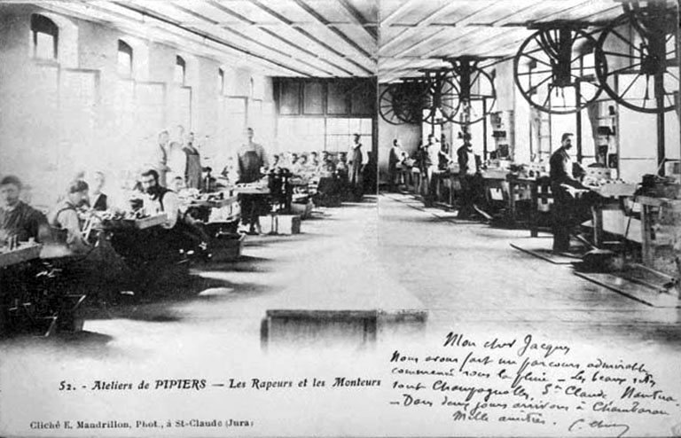 Ateliers de Pipiers - Les Rapeurs et les Monteurs. © Yves  Sancey (reproduction), E. Mandrillon / Région Bourgogne-Franche-Comté, Inventaire du patrimoine - 1988