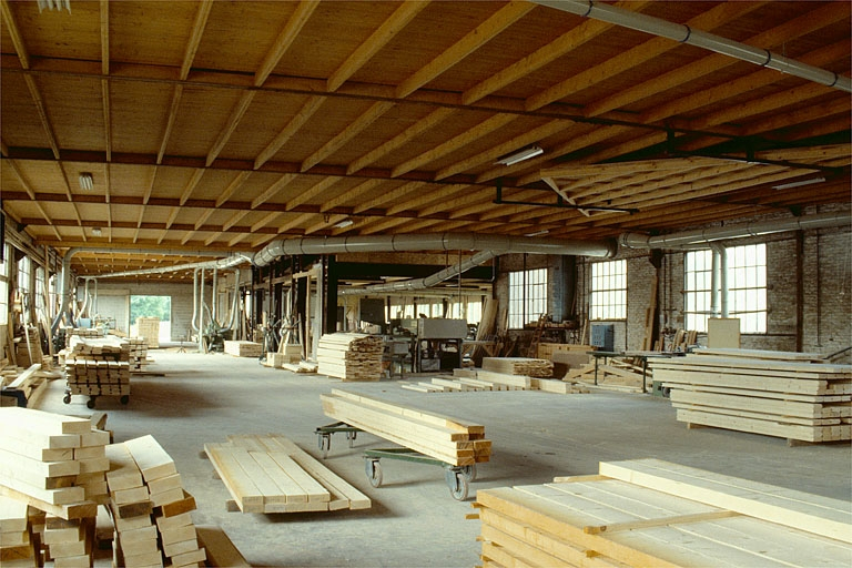 Intérieur de l'atelier de fabrication (K). © Laurent Poupard / Région Bourgogne-Franche-Comté, Inventaire du patrimoine - 1988