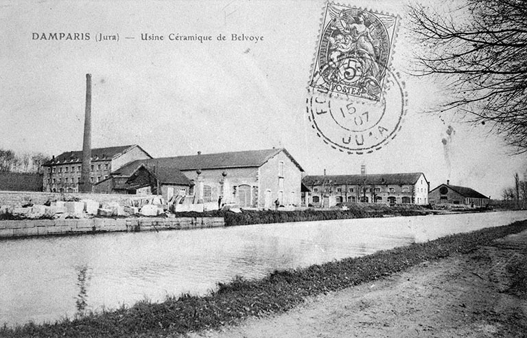 Damparis (Jura). Usine Céramique de Belvoye. © Laurent  Poupard (reproduction) / Région Bourgogne-Franche-Comté, Inventaire du patrimoine - 1989
