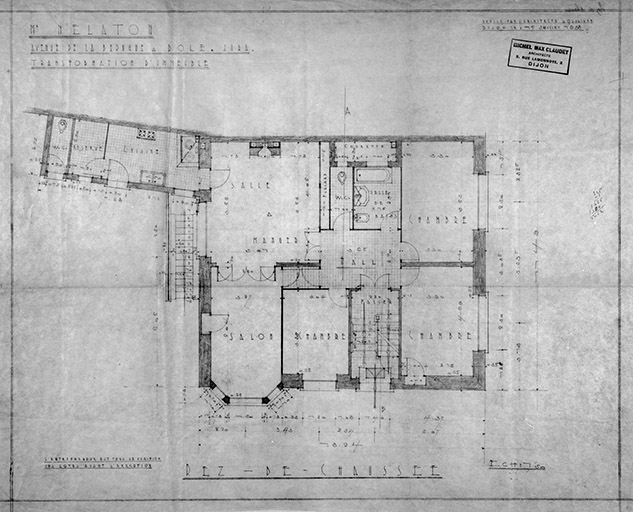 M. Nélaton [...] Transformation d'immeuble. Rez-de-chaussée. © Jérôme Mongreville / Région Bourgogne-Franche-Comté, Inventaire du patrimoine - 1989