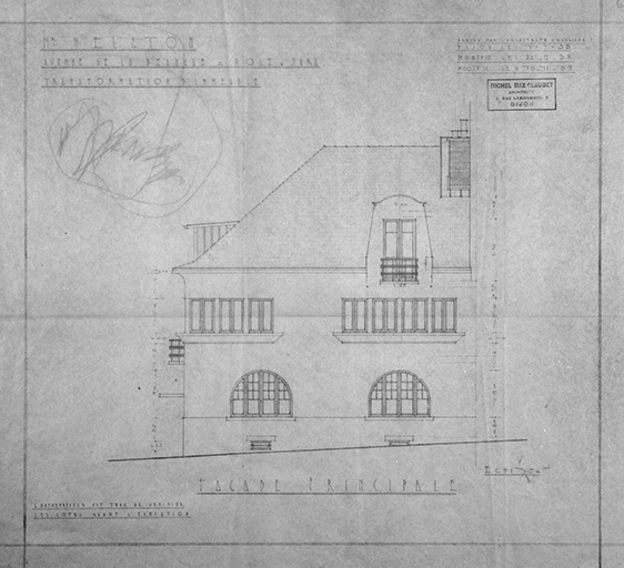 M. Nélaton [...] Transformation d'immeuble. Façade principale. © Jérôme Mongreville / Région Bourgogne-Franche-Comté, Inventaire du patrimoine - 1989