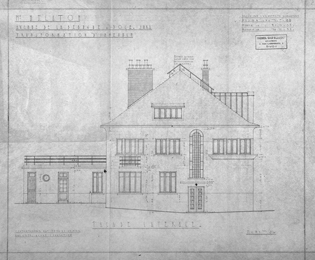 M. Nélaton [...] Transformation d'immeuble. Façade latérale. © Jérôme Mongreville / Région Bourgogne-Franche-Comté, Inventaire du patrimoine - 1989