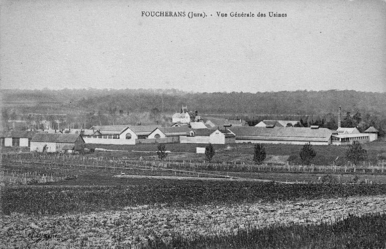 Foucherans (Jura). - Vue générale des Usines. © Laurent  Poupard (reproduction) / Région Bourgogne-Franche-Comté, Inventaire du patrimoine - 1989 Foucherans (Jura). - Vue générale des Usines. © Laurent  Poupard (reproduction) / Région Bourgogne-Franche-Comté, Inventaire du patrimoine - 1989